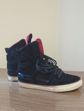 Supra Black Suede High top Sneakers